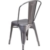 image:imageFlash Furniture Lincoln Clear Coated Metal Indoor Stackable ChairSet of 1