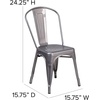 image:imageFlash Furniture Lincoln Clear Coated Metal Indoor Stackable ChairSet of 1