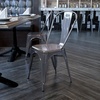 image:imageFlash Furniture Lincoln Clear Coated Metal Indoor Stackable ChairSet of 1