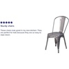 image:imageFlash Furniture Lincoln Clear Coated Metal Indoor Stackable ChairSet of 1