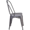 image:imageFlash Furniture Lincoln Clear Coated Metal Indoor Stackable ChairSet of 1