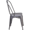 image:imageFlash Furniture Lincoln Clear Coated Metal Indoor Stackable ChairSet of 4