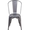 image:imageFlash Furniture Lincoln Clear Coated Metal Indoor Stackable ChairSet of 4