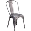 image:imageFlash Furniture Lincoln Clear Coated Metal Indoor Stackable ChairSet of 4