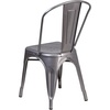 image:imageFlash Furniture Lincoln Clear Coated Metal Indoor Stackable ChairSet of 4