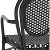 image:imageFlash Furniture Lourdes IndoorOutdoor Commercial Thonet Bistro Stack Chair  Arms  WhiteGray PE Rattan Back and Seat  NAT Bamboo Print Metal Frame  2 PKBlack  WhiteBlack Frame