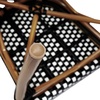 image:imageFlash Furniture Lourdes IndoorOutdoor Commercial Thonet Bistro Stack Chair  Arms  WhiteGray PE Rattan Back and Seat  NAT Bamboo Print Metal Frame  2 PKBlack  WhiteNatural Frame