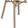 image:imageFlash Furniture Lourdes IndoorOutdoor Commercial Thonet Bistro Stack Chair  Arms  WhiteGray PE Rattan Back and Seat  NAT Bamboo Print Metal Frame  2 PKNatural  WhiteLight Natural Frame