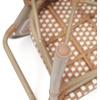 image:imageFlash Furniture Lourdes IndoorOutdoor Commercial Thonet Bistro Stack Chair  Arms  WhiteGray PE Rattan Back and Seat  NAT Bamboo Print Metal Frame  2 PKNatural  WhiteLight Natural Frame