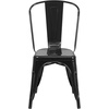 image:imageFlash Furniture Luke Commercial Grade 4 Pack Black Metal IndoorOutdoor Stackable Chair