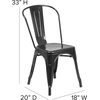 image:imageFlash Furniture Luke Commercial Grade 4 Pack Black Metal IndoorOutdoor Stackable Chair