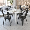image:imageFlash Furniture Luke Commercial Grade 4 Pack Black Metal IndoorOutdoor Stackable Chair