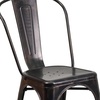 image:imageFlash Furniture Luke Commercial Grade 4 Pack BlackAntique Gold Metal IndoorOutdoor Stackable Chair