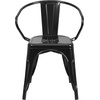 image:imageFlash Furniture Luna Commercial Grade Red Metal IndoorOutdoor Chair with ArmsBlack