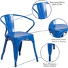 image:imageFlash Furniture Luna Commercial Grade Red Metal IndoorOutdoor Chair with ArmsBlue