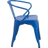 image:imageFlash Furniture Luna Commercial Grade Red Metal IndoorOutdoor Chair with ArmsBlue