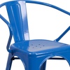 image:imageFlash Furniture Luna Commercial Grade Red Metal IndoorOutdoor Chair with ArmsBlue