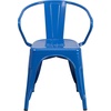 image:imageFlash Furniture Luna Commercial Grade Red Metal IndoorOutdoor Chair with ArmsBlue