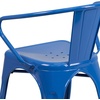 image:imageFlash Furniture Luna Commercial Grade Red Metal IndoorOutdoor Chair with ArmsBlue