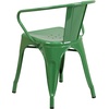 image:imageFlash Furniture Luna Commercial Grade Red Metal IndoorOutdoor Chair with ArmsGreen
