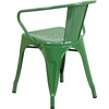image:imageFlash Furniture Luna Commercial Grade Red Metal IndoorOutdoor Chair with ArmsGreen