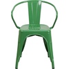 image:imageFlash Furniture Luna Commercial Grade Red Metal IndoorOutdoor Chair with ArmsGreen
