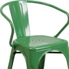 image:imageFlash Furniture Luna Commercial Grade Red Metal IndoorOutdoor Chair with ArmsGreen