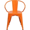 image:imageFlash Furniture Luna Commercial Grade Red Metal IndoorOutdoor Chair with ArmsOrange