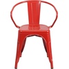image:imageFlash Furniture Luna Commercial Grade Red Metal IndoorOutdoor Chair with ArmsRed