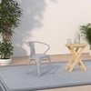 image:imageFlash Furniture Luna Commercial Grade Red Metal IndoorOutdoor Chair with ArmsSilver
