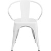 image:imageFlash Furniture Luna Commercial Grade Red Metal IndoorOutdoor Chair with ArmsWhite