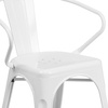 image:imageFlash Furniture Luna Commercial Grade Red Metal IndoorOutdoor Chair with ArmsWhite