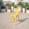 image:imageFlash Furniture Luna Commercial Grade Red Metal IndoorOutdoor Chair with ArmsYellow
