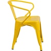 image:imageFlash Furniture Luna Commercial Grade Red Metal IndoorOutdoor Chair with ArmsYellow
