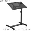 image:imageFlash Furniture Macon Black Adjustable Height Steel Mobile Computer DeskBlack
