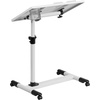 image:imageFlash Furniture Macon Black Adjustable Height Steel Mobile Computer DeskWhite