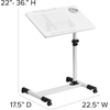 image:imageFlash Furniture Macon Black Adjustable Height Steel Mobile Computer DeskWhite