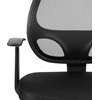 image:imageFlash Furniture Mallard MidBack Swivel Mesh Office Chair with Padded Seat and TArms HeightAdjustable Ergonomic Padded Office Desk Chair BlackBlack