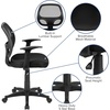 image:imageFlash Furniture Mallard MidBack Swivel Mesh Office Chair with Padded Seat and TArms HeightAdjustable Ergonomic Padded Office Desk Chair BlackBlack