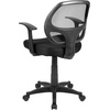 image:imageFlash Furniture Mallard MidBack Swivel Mesh Office Chair with Padded Seat and TArms HeightAdjustable Ergonomic Padded Office Desk Chair BlackBlack