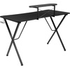 image:imageFlash Furniture Mallot Black Gaming Desk with Cup Holder Headphone Hook and MonitorSmartphone StandBlack
