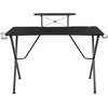 image:imageFlash Furniture Mallot Black Gaming Desk with Cup Holder Headphone Hook and MonitorSmartphone StandBlack
