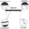 image:imageFlash Furniture Mallot Black Gaming Desk with Cup Holder Headphone Hook and MonitorSmartphone StandBlackWhite