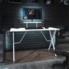 image:imageFlash Furniture Mallot Black Gaming Desk with Cup Holder Headphone Hook and MonitorSmartphone StandWhite