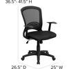 image:imageFlash Furniture Manny MidBack Designer Black Mesh Swivel Task Office Chair with Arms