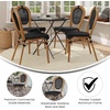 image:imageFlash Furniture Marseille IndoorOutdoor Commercial Bistro Stack Chair  BlackWhite Textilene Back and Seat  LT Natural Bamboo Print Metal Frame  Set of 4BlackNatural Frame