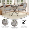 image:imageFlash Furniture Marseille IndoorOutdoor Commercial Bistro Stack Chair  BlackWhite Textilene Back and Seat  LT Natural Bamboo Print Metal Frame  Set of 4Black  WhiteLight Natural Frame