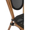 image:imageFlash Furniture Marseille IndoorOutdoor Commercial Bistro Stack Chair  BlackWhite Textilene Back and Seat  LT Natural Bamboo Print Metal Frame  Set of 4BlackNatural Frame