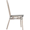 image:imageFlash Furniture Marseille IndoorOutdoor Commercial Bistro Stack Chair  BlackWhite Textilene Back and Seat  LT Natural Bamboo Print Metal Frame  Set of 4Black  WhiteLight Natural Frame