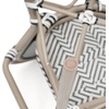 image:imageFlash Furniture Marseille IndoorOutdoor Commercial Bistro Stack Chair  Curved Arms  Black Textilene Back and Seat  Natural Bamboo Print Metal FrameBlack  WhiteLight Natural Frame